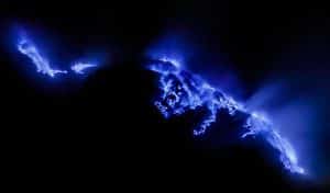 blue fire of Ijen crater