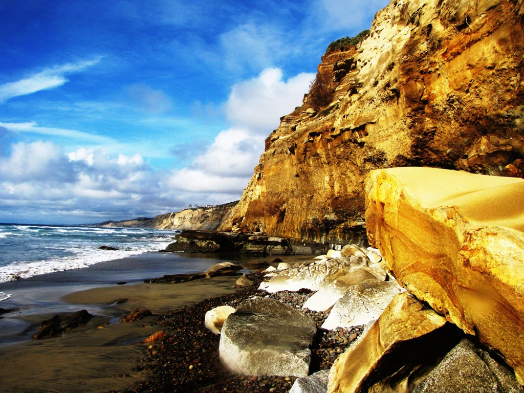 Cliffs of La Jolla Shores Beach, Southern California